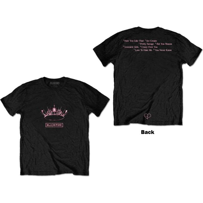 BlackPink Unisex T-Shirt: The Album - Crown (Black) (Back Print) 111991