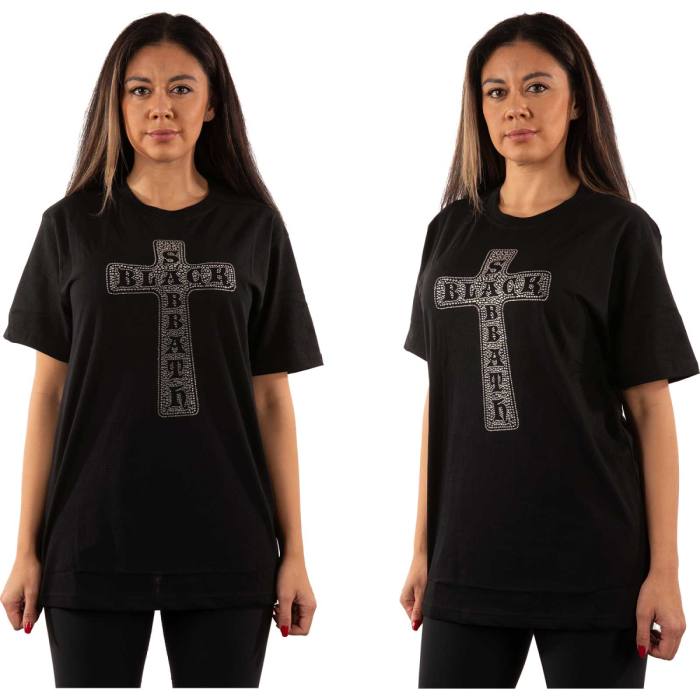 Black Sabbath Unisex T-Shirt: Cross (Diamante) 112170