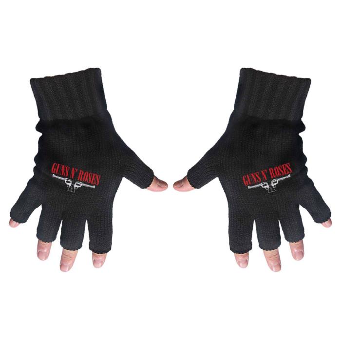 Guns N' Roses Rokavice Brez Prstov: Logo & Pistols 113290
