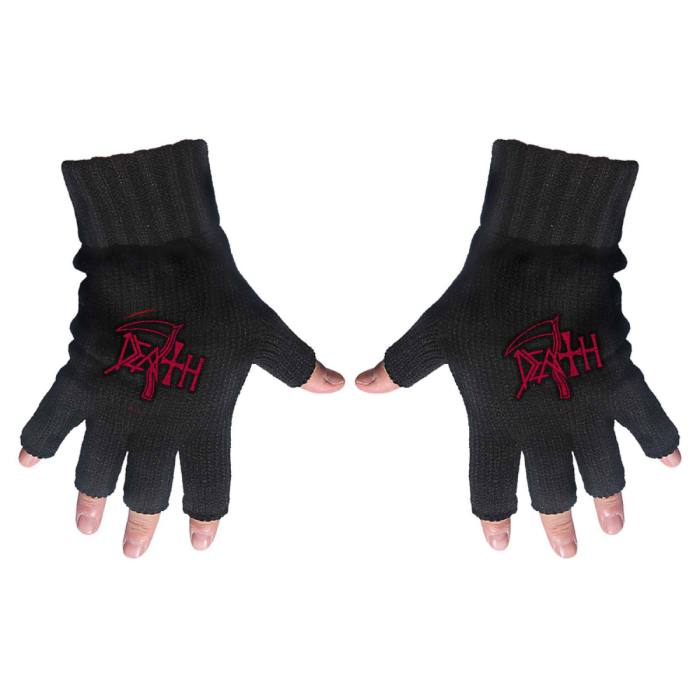 Death Unisex Fingerless Gloves: Logo 113297