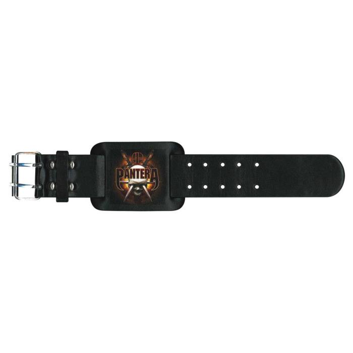 Pantera Leather Wrist Strap: Skull Knives 114089