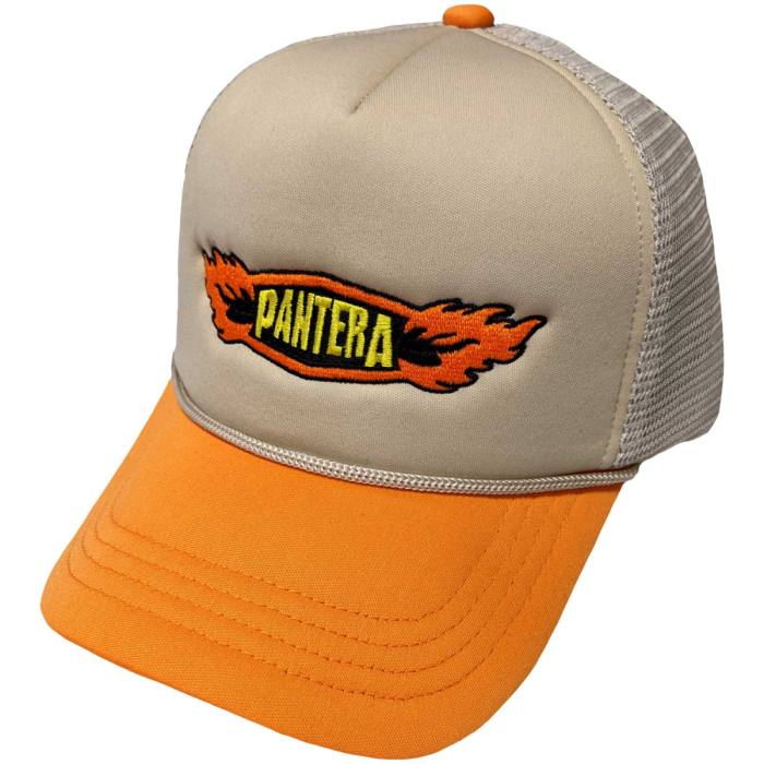 Pantera Unisex Mesh Back Cap: Plameni Logotip 114368