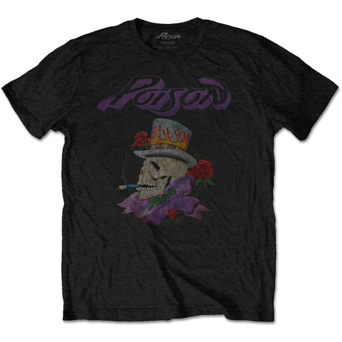 Poison Unisex T-Shirt: Smoking Skull 114794