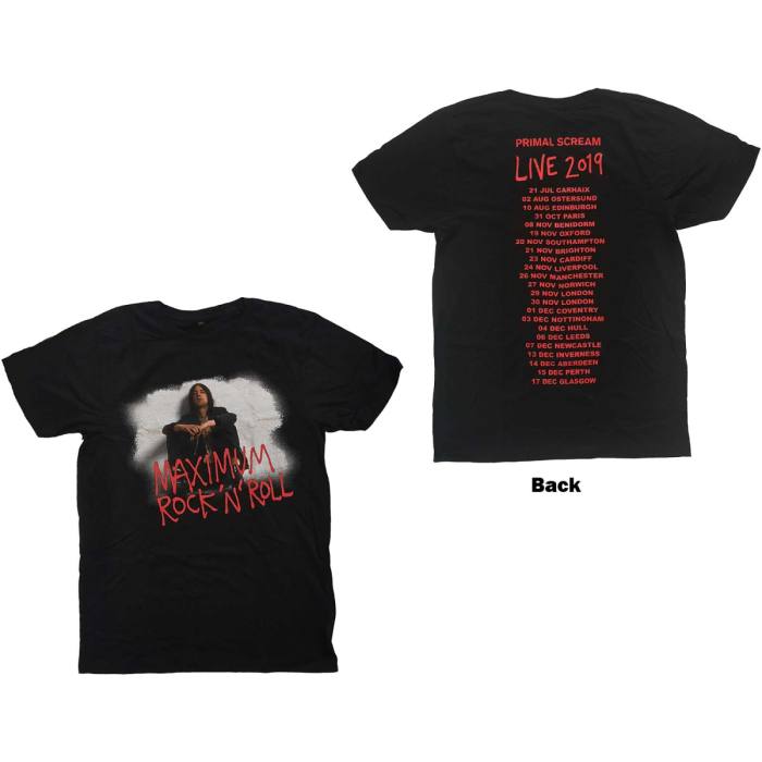Primal Scream Unisex T-Shirt: Maximum RnR Photo (Ex-Tour) (X-Small) 114857