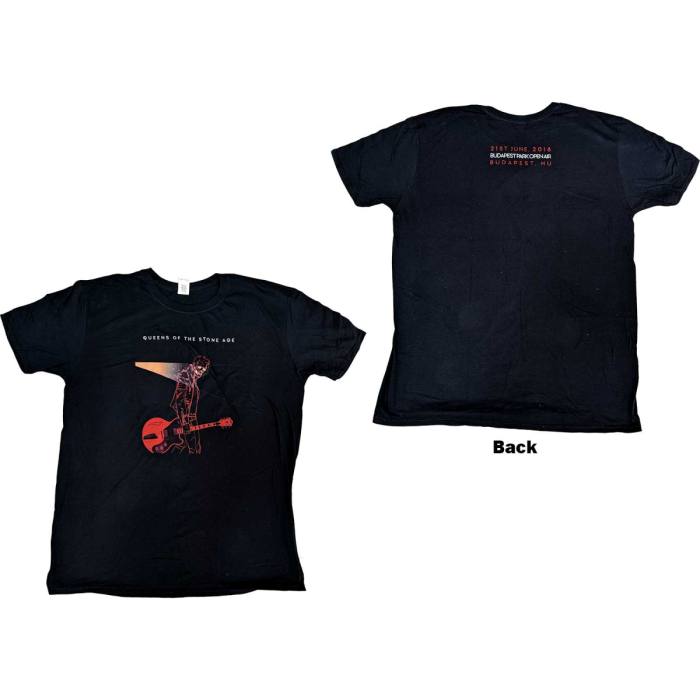 Queens Of The Stone Age Unisex T-Shirt: Budapest 2018 (Črna) 114871