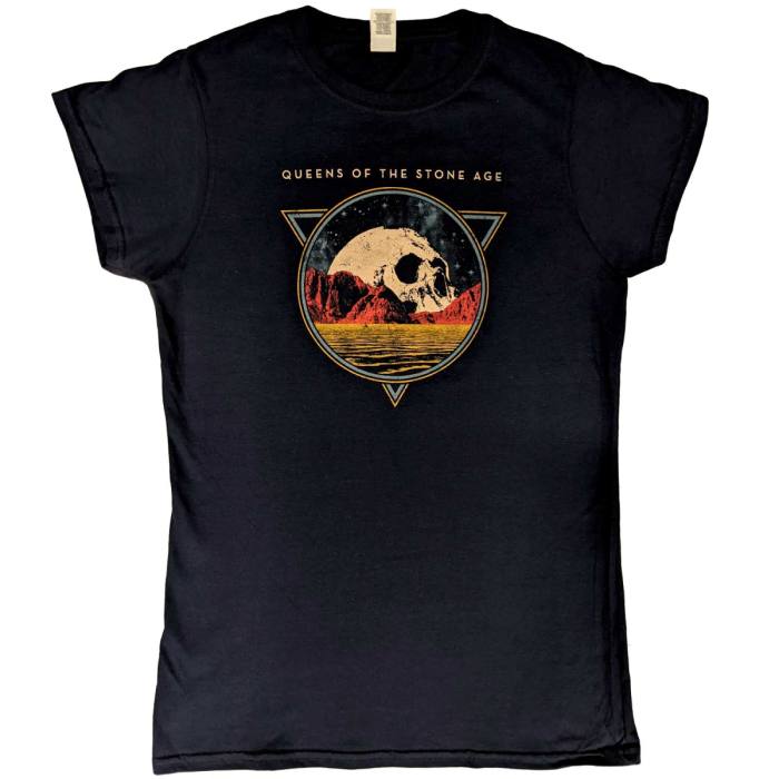 Queens Of The Stone Age Ladies T-Shirt: Skull Lady (Ex-Tour) 114877