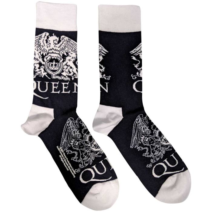 Queen Unisex Ankle Socks: White Crests 114893