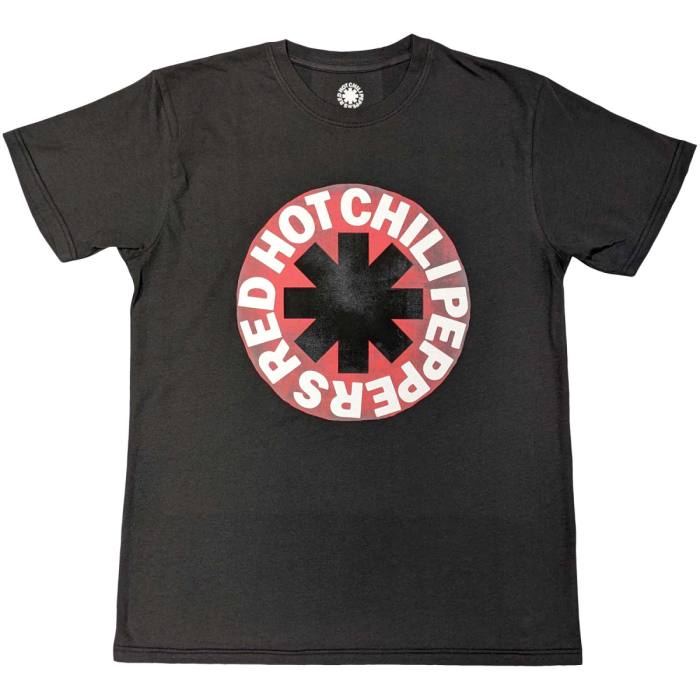 Red Hot Chili Peppers Unisex T-Shirt: Red Circle Asterisk (Siva) 114948