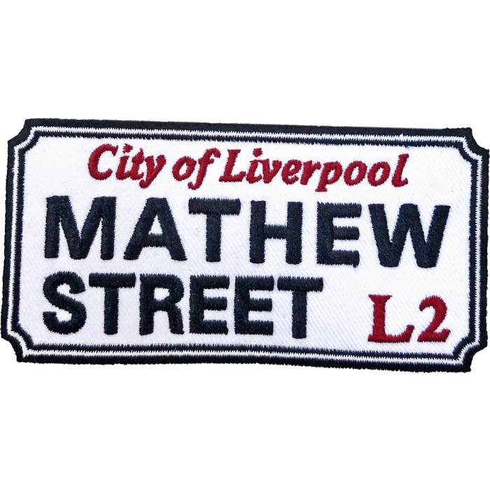 Rock Off Standard Patch: Mathew Street Liverpool Sign 114970