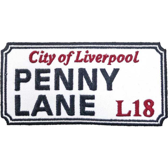 Rock Off Standard Patch: Penny Lane Liverpool Sign 114971