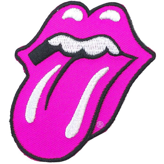 The Rolling Stones Standard Patch: Classic Tongue Pink 115011