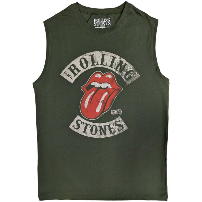 The Rolling Stones Unisex Tank T-Shirt: Tour 78 (Zelena) 115040