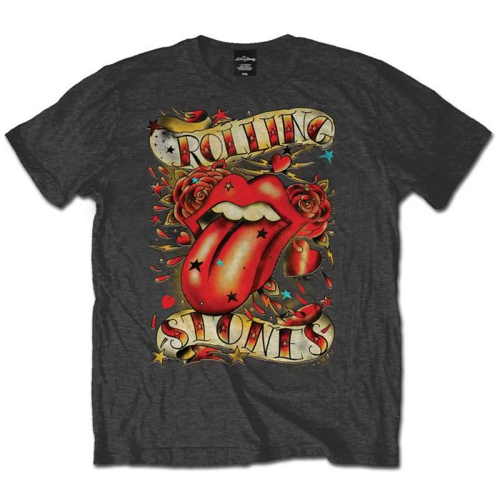 The Rolling Stones Unisex T-Shirt: Tongues & Stars (Rjava) 115041