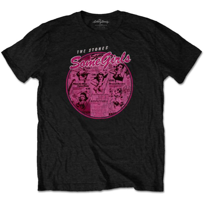 The Rolling Stones Unisex T-Shirt: Some Girls Circle V.2. (Črna) 115051