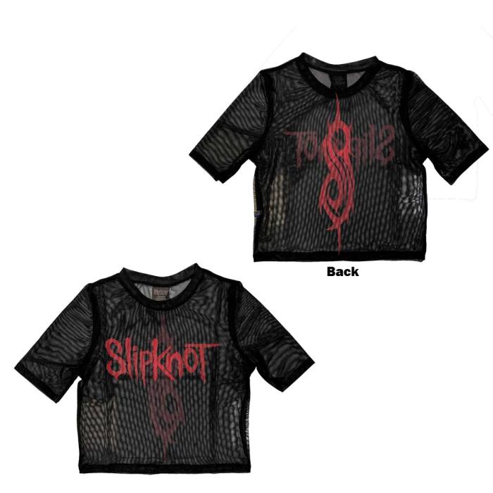 Slipknot ženski crop top Logo (back print & mesh) 115111