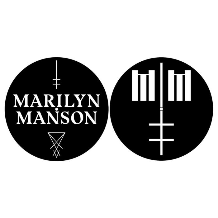 Marilyn Manson Turntable Slipmat Set: Logo/Cross 115171