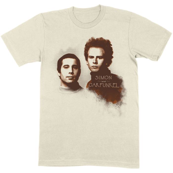 Simon & Garfunkel Unisex T-Shirt: Faces (natural) 115187