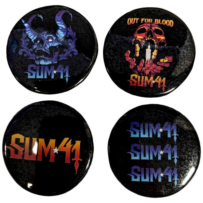 Sum 41  Pin Badge Set: Out For Blood  (Ex-Tour)  115556