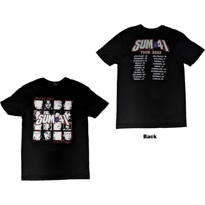 Sum 41 Unisex T-Shirt: All Killer No Filler European Tour 2022 (Back Print) (Ex-Tour) 115564