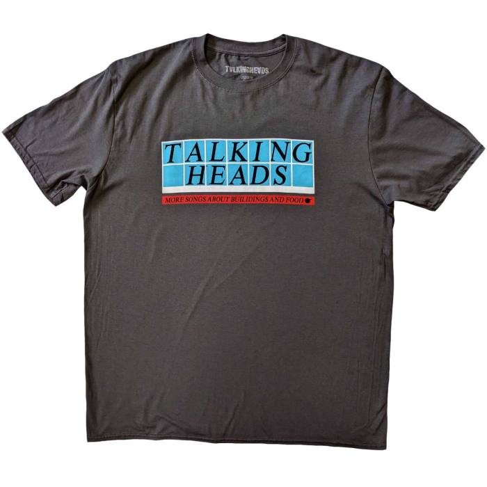 Talking Heads Unisex T-Shirt: Tiled Logo (oglje siva) 115580