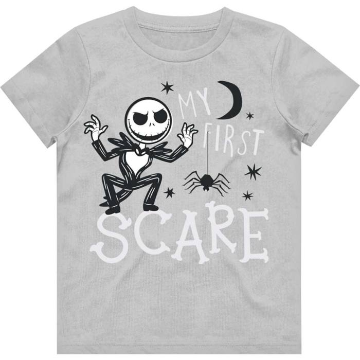 Disney Kids T-Shirt: The Nightmare Before Christmas First Scare (siva) 115607