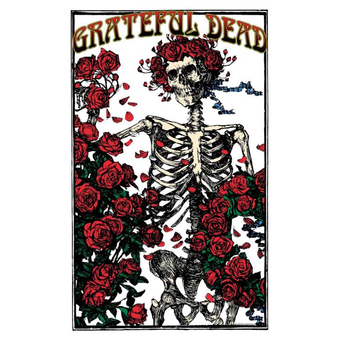Grateful Dead tekstilni poster Skeleton & Rose 115738