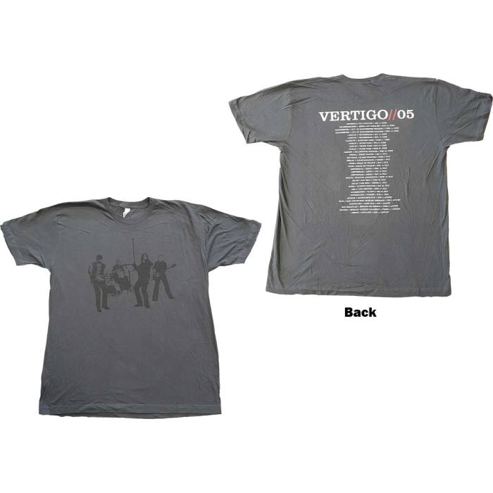 U2 Unisex T-Shirt: Vertigo Tour 2005 Live (Back Print) (Ex-Tour) (X-Large) 115793