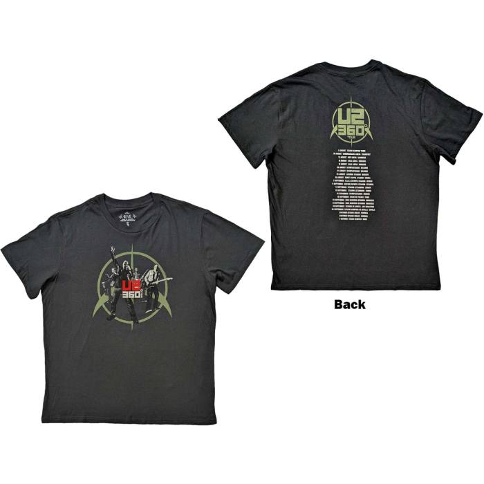 U2 Unisex T-Shirt: 360 Degree Tour 2010 Band Photo 115817