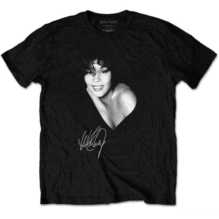Whitney Houston Unisex T-Shirt: Črno-bela fotografija 115929