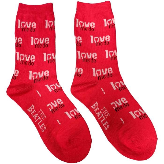 The Beatles unisex nogavice do gležnja Love Me Do (rdeča) 116141