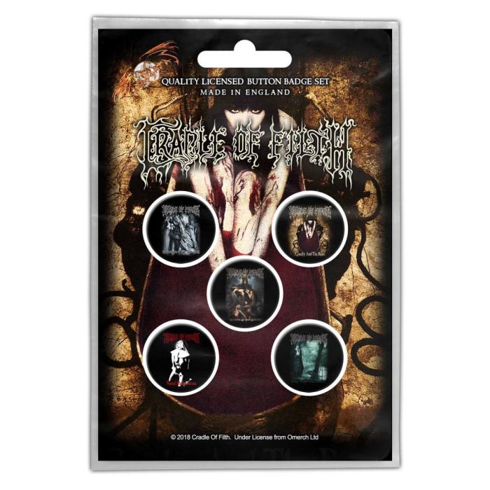 Cradle Of Filth Button Badge Pack: Albums (Retail Pack) 116818