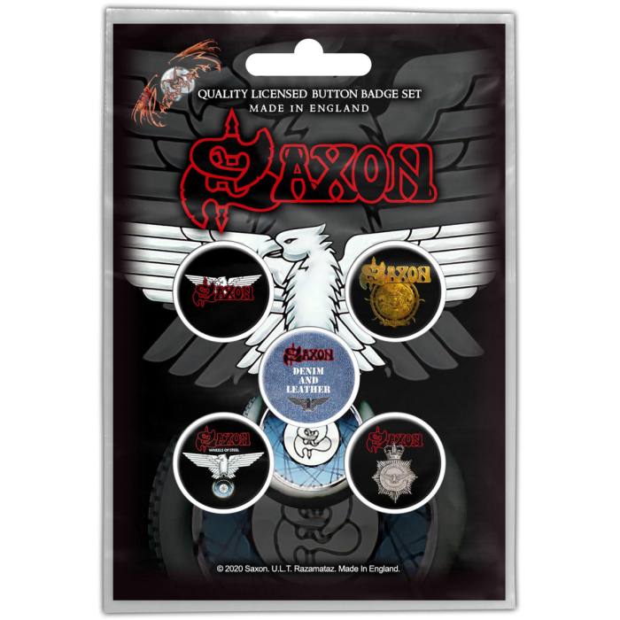 Saxon Button Badge Pack: Wheels Of Steel 116844