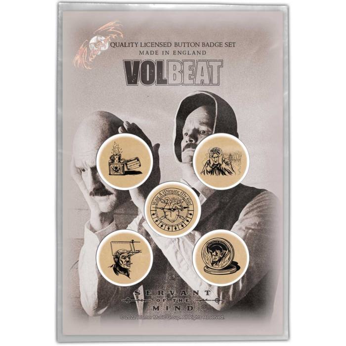 Volbeat Button Badge Pack: Servant Of The Mind 116862