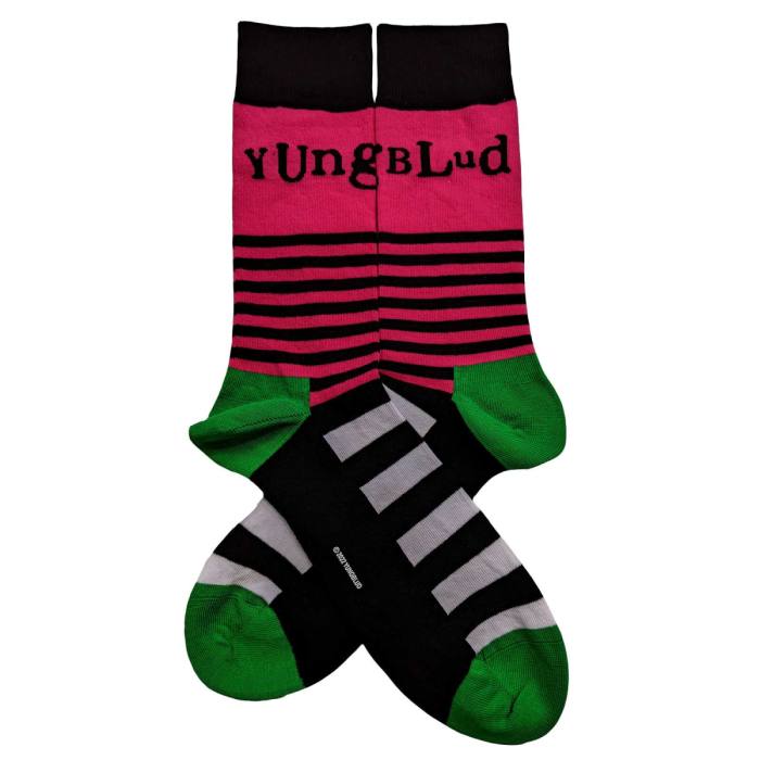 Yungblud Unisex Ankle Socks: Logotip in črte 116006
