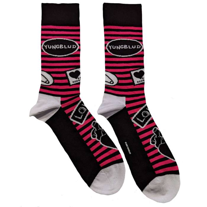 Yungblud unisex gležnjarne nogavice: Symbols (Črne, UK 7–11) 116007