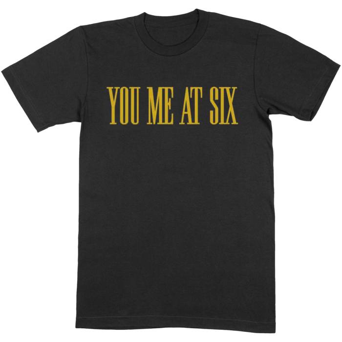 You Me At Six Unisex T-Shirt: Yellow Text (Black) 116023