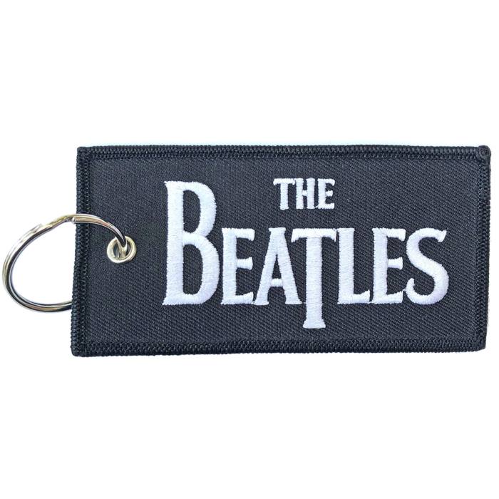 The Beatles obesek za ključe Drop T Logo (črn, dvostranski) 117176