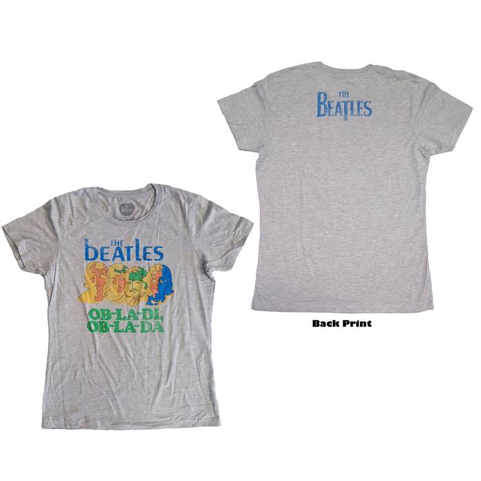 The Beatles Ladies T-Shirt: Vintage Ob-La-Di (siva, back print) 117267
