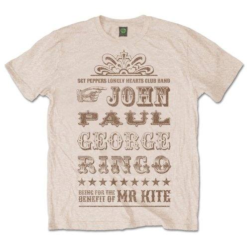 The Beatles Unisex T-Shirt: Mr Kite (Sand) 117458