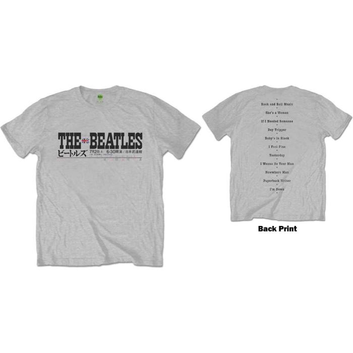 The Beatles unisex T-shirt: Budokan Set List (Back Print) 117557