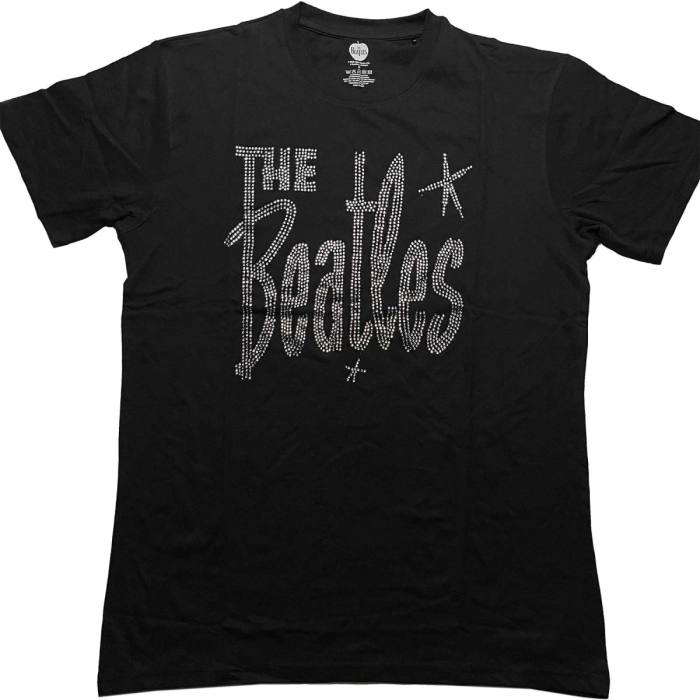 The Beatles Unisex Embellished T-Shirt: Retro Logo 117754