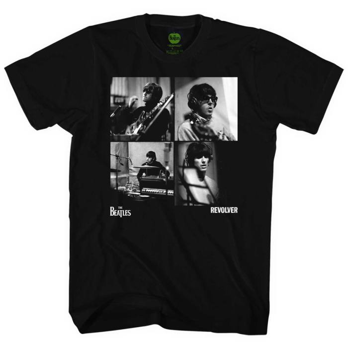 The Beatles Unisex T-Shirt: Revolver Studio Shots (črna) 117803