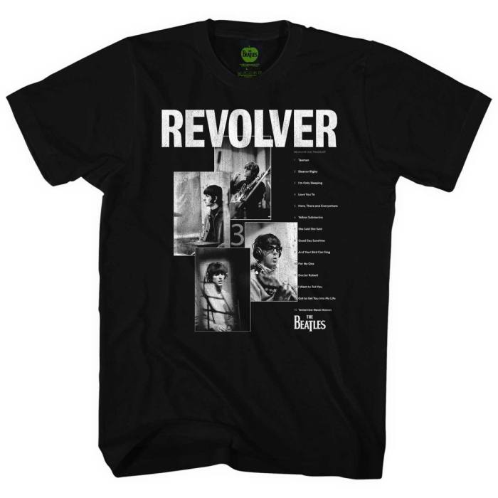 The Beatles Unisex T-Shirt: Revolver Tracklist (črna) 117823