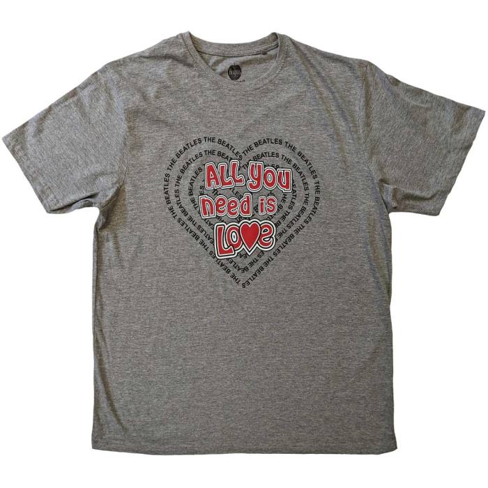 The Beatles unisex T-Shirt: All You Need Is Love Heart, siv 117850