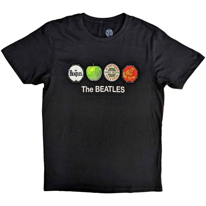 The Beatles Unisex T-Shirt: Apple & Drums 117966
