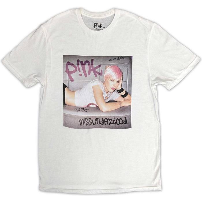Pink Unisex T-Shirt: Missundaztood (bela) 119631