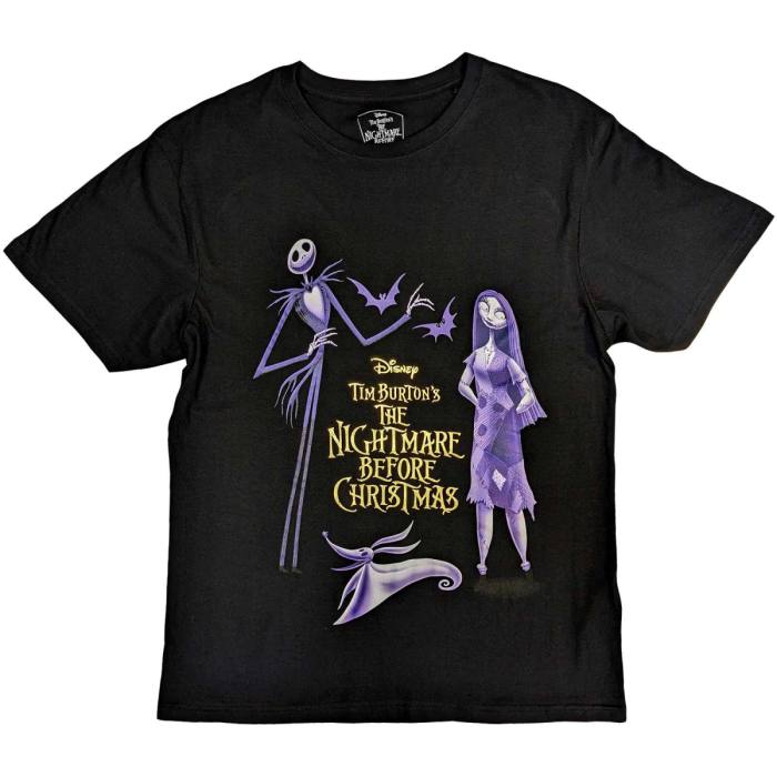 The Nightmare Before Christmas Unisex T-Shirt: Purple Characters (Embellished) 121922