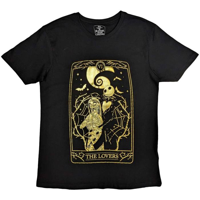 The Nightmare Before Christmas Unisex T-Shirt: Jack & Sally Lovers (Embellished) 121934