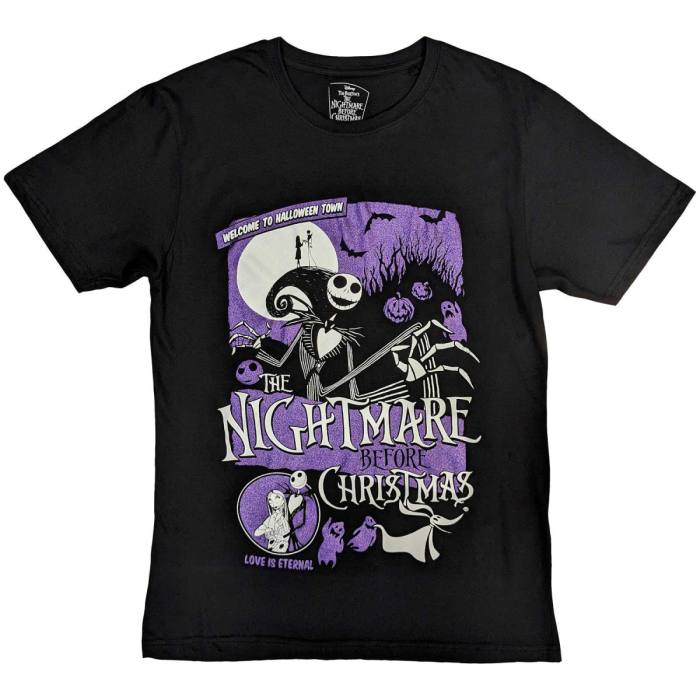The Nightmare Before Christmas Unisex T-Shirt: Welcome To Halloween Town (Embellished) 121940