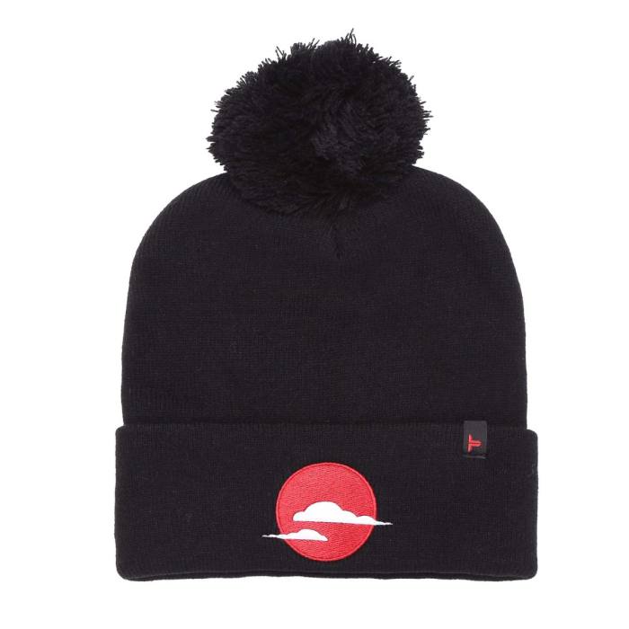 Tokyo Time Unisex Bobble Beanie Hat: Japan (Črna) 121947